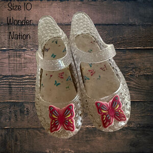 Size 10 Wonder Nation Butterfly Jelly Shoes PLAY